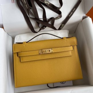 Replica Hermes Epsom Leather Kelly Pochette