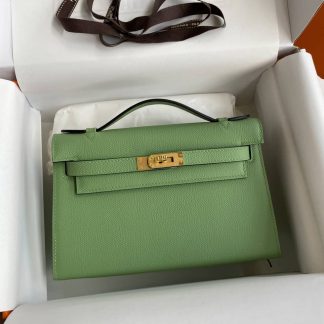 Replica Hermes Epsom Leather Kelly Pochette