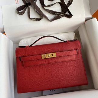 Replica Hermes Epsom Leather Kelly Pochette