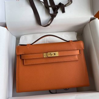 Replica Hermes Epsom Leather Kelly Pochette