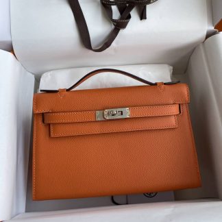 Replica Hermes Epsom Leather Kelly Pochette