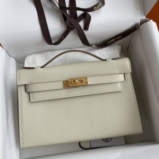 Replica Hermes Epsom Leather Kelly Pochette