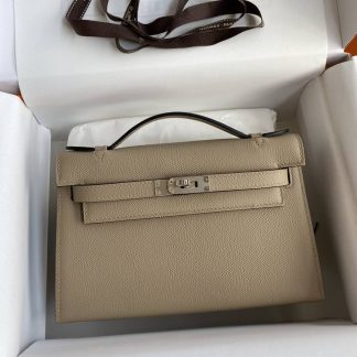 Replica Hermes Epsom Leather Kelly Pochette