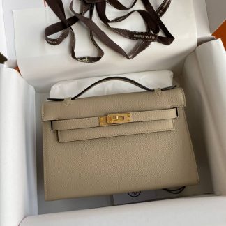 Replica Hermes Epsom Leather Kelly Pochette