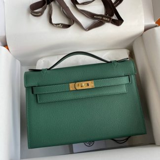 Replica Hermes Epsom Leather Kelly Pochette