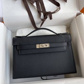 Replica Hermes Epsom Leather Kelly Pochette