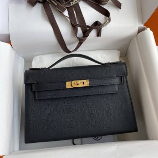 Replica Hermes Epsom Leather Kelly Pochette