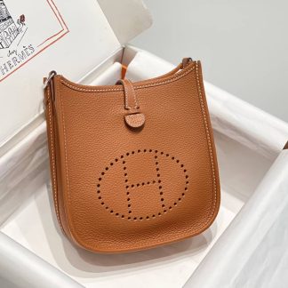 Replica Hermes Evelyne Mini Clemence Leather Bag