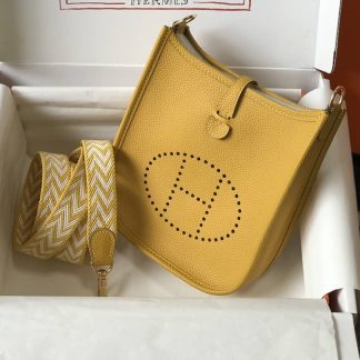 Replica Hermes Evelyne Mini Clemence Leather Bag