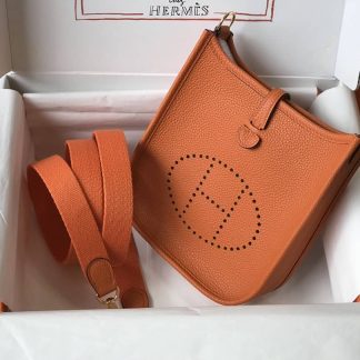 Replica Hermes Evelyne Mini Clemence Leather Bag