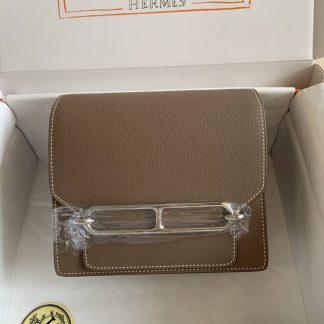 Replica Hermes Mini Roulis 18 Evercolor Leather Shoulder Bag