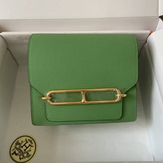 Replica Hermes Mini Roulis 18 Evercolor Leather Shoulder Bag