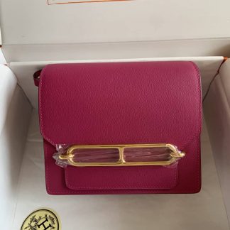 Replica Hermes Mini Roulis 18 Evercolor Leather Shoulder Bag