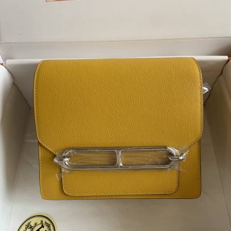 Replica Hermes Mini Roulis 18 Evercolor Leather Shoulder Bag