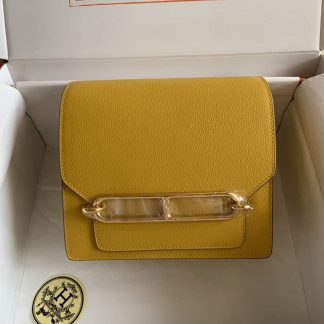 Replica Hermes Mini Roulis 18 Evercolor Leather Shoulder Bag