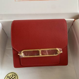 Replica Hermes Mini Roulis 18 Evercolor Leather Shoulder Bag