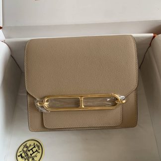 Replica Hermes Mini Roulis 18 Evercolor Leather Shoulder Bag