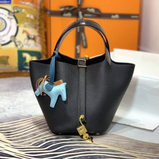 Replica Hermes Picotin Lock 22 Clemence Leather Bag