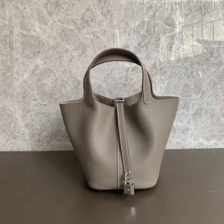 Replica Hermes Picotin Lock 18 Clemence Leather Bag