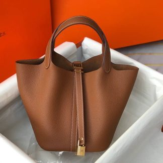 Replica Hermes Picotin Lock 18 Clemence Leather Bag