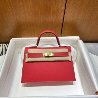 Replica Hermes Kelly Mini Epsom Leather Bag