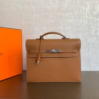 Replica Hermes Kelly Depeche 34 Calfskin Briefcase