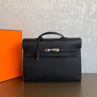 Replica Hermes Kelly Depeche 38 Calfskin Briefcase