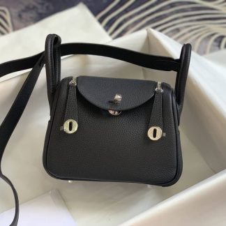 Replica Hermes Lindy Mini Clemence Leather Bag