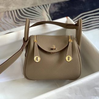 Replica Hermes Lindy Mini Clemence Leather Bag