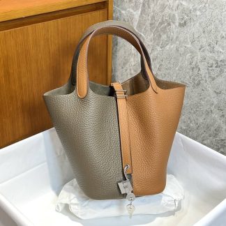 Replica Hermes Picotin Lock 18 Clemence Leather Bag