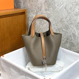 Replica Hermes Picotin Lock 18 Clemence Leather Bag