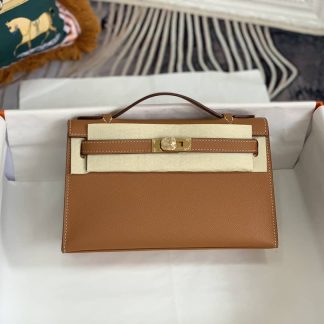 Replica Hermes Kelly Pochette Epsom Leather Bag