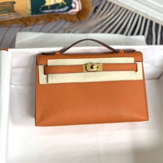 Replica Hermes Kelly Pochette Epsom Leather Bag