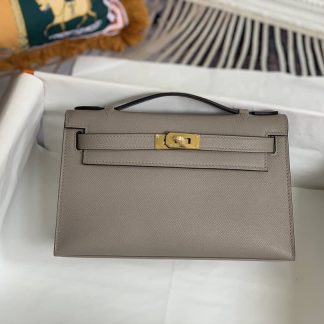 Replica Hermes Kelly Pochette Epsom Leather Bag