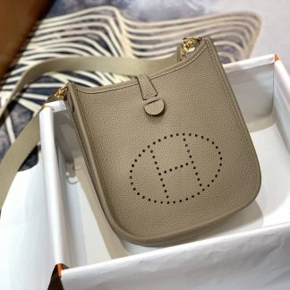 Replica Hermes Evelyne Mini Clemence Leather Bag