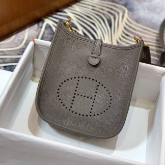 Replica Hermes Evelyne Mini Clemence Leather Bag