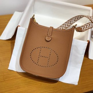 Replica Hermes Evelyne Mini Clemence Leather Bag