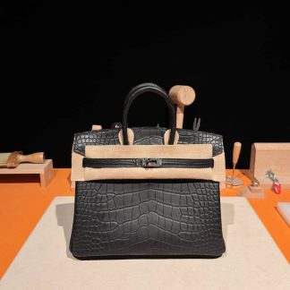 Replica Hermes Birkin 25 Niloticus Crocodile Leather Bag