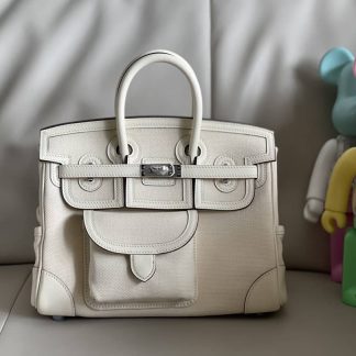 Replica Hermes Birkin Cargo 25 Canvas Swift Leather Bag