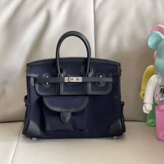 Replica Hermes Birkin Cargo 25 Canvas Swift Leather Bag