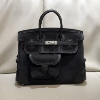 Replica Hermes Birkin Cargo 25 Canvas Swift Leather Bag