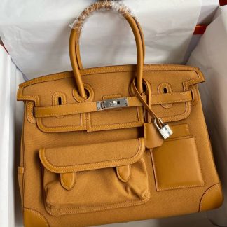 Replica Hermes Birkin Cargo 35 Canvas Swift Leather Bag