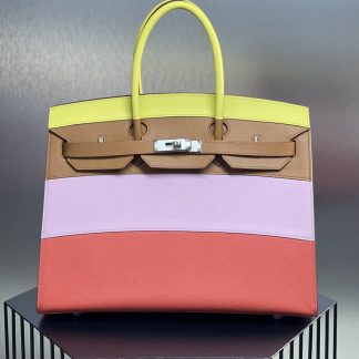 Replica Hermes Birkin 35 Sunrise Rainbow Epsom Leather Bag