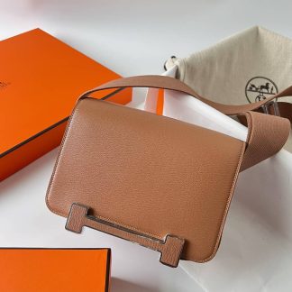 Replica Hermes Geta Chevre Mysore Leather Bag