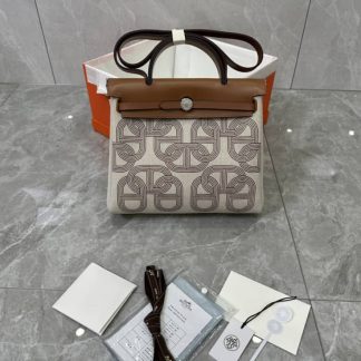 Replica Hermes Ebene Vache Hunter Chaine D'ancre Herbag 31 PM Bag