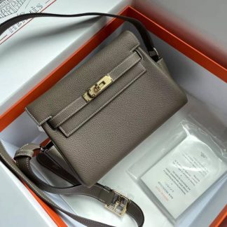 Replica Hermes Kelly Clemence Leather Messenger Bag