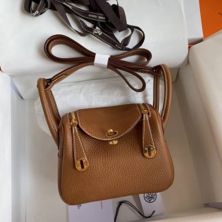 Replica Hermes Mini Lindy Clemence Leather Bag