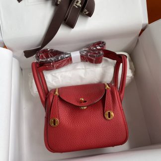 Replica Hermes Mini Lindy Clemence Leather Bag