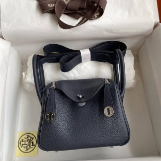 Replica Hermes Mini Lindy Clemence Leather Bag