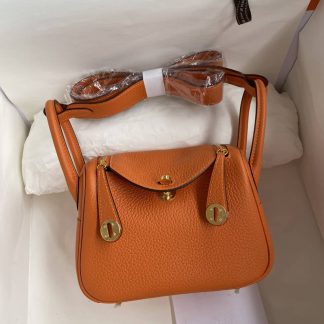 Replica Hermes Mini Lindy Clemence Leather Bag